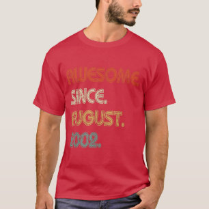 Camiseta 20 Birthday Dão Presentes Incríveis Desde Agosto D
