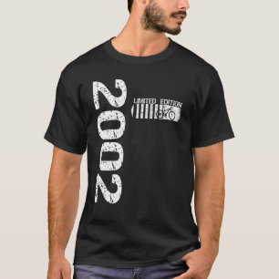 Camiseta 20 Birthday Man Woman Cycling Vintage 2002 Birth