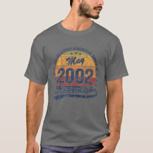 Camiseta 20 Birthday Nascer de maio de 2002 Absolutamente i