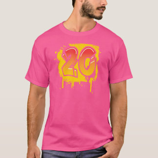 Camiseta 20 Birthday Presente Homens Mulheres Legal Spray H
