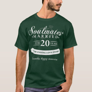 Camiseta 20 Casamento Aniversário 20 anos de Casamento