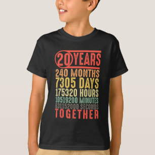 Camiseta 20 Casamento De Aniversário Dele Os Casais Corresp
