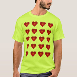 Camiseta 20 Corações em Segurança Verde Amarelo