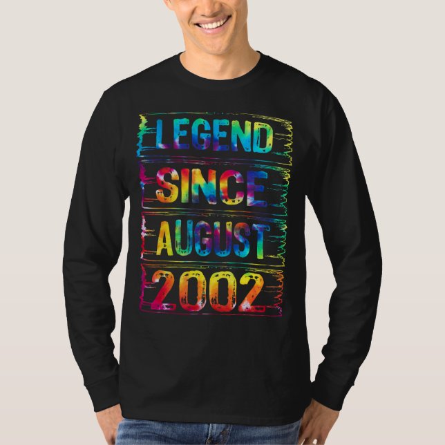 Camiseta 20 De Agosto Desde 2002, Aniversário De 20 (Frente)