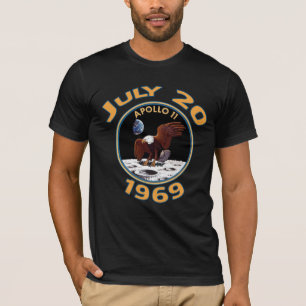 Camiseta 20 de julho de 1969 missão de Apollo 11 à lua