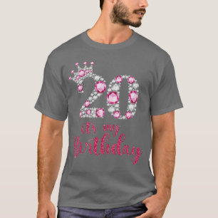 Camiseta 20 É Meu Aniversário 20º Aniversário 20 Anos de Id