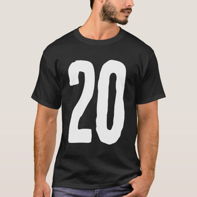 Camiseta 20 Fontes Feliz de B-Day Py Lava (Frente)