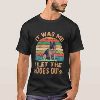 Camiseta 20 Fui Eu Quem Deixou os Cachorros Saírem Shepherd