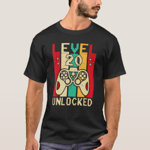 Camiseta 20 Gamer Boy Dizendo Vintage Nível 20 Ga Desbloque
