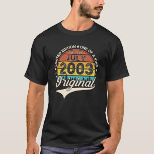 Camiseta 20, homem de aniversário, mulher Vintage original