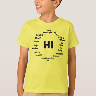 Camiseta 20 línguas