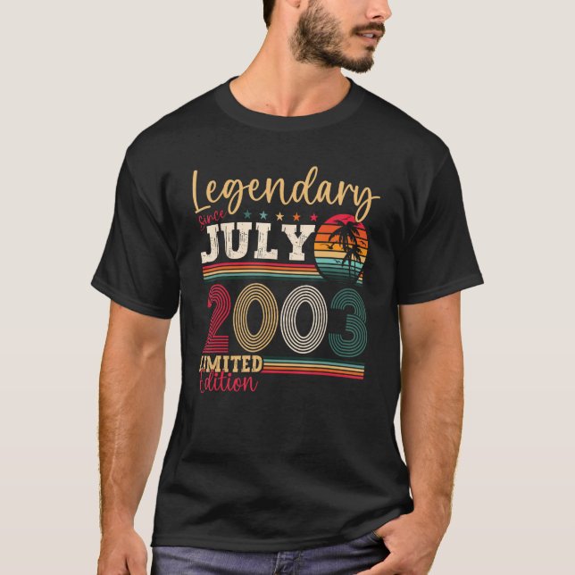 Camiseta 20 mulher lendária de julho Vintage 200 (Frente)