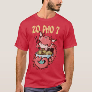 Camiseta 20 Pho 7 Dragão Kawaii RamenOtaku