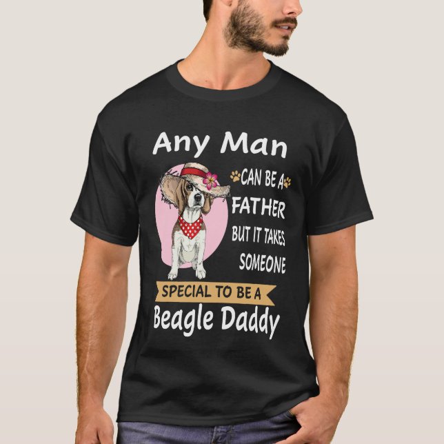 Camiseta 20 Qualquer Homem Beagle Pai (Frente)