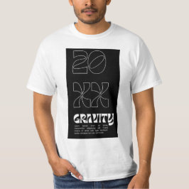 Camiseta 20 XX GRAVIDADE B&W DISIGN ON T-Shirt