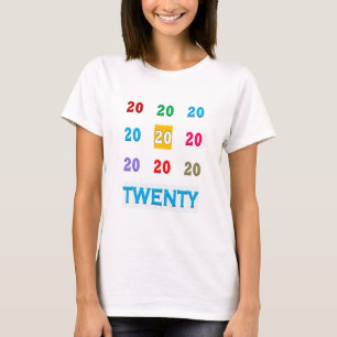 Camiseta 20o GIF ELEGANTE do vigésimo aniversário do