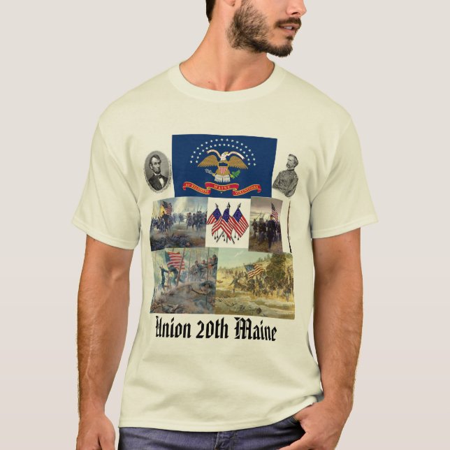 Camiseta 20o Guerra civil voluntária de regimento de (Frente)