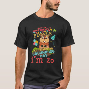 Camiseta 20Th Birth Born Groundhog Rodent Happy Groundhog D