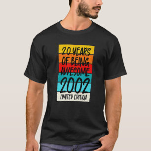 Camiseta 20Th Birthday Gifts 20 Years Old Awesome Since Mar