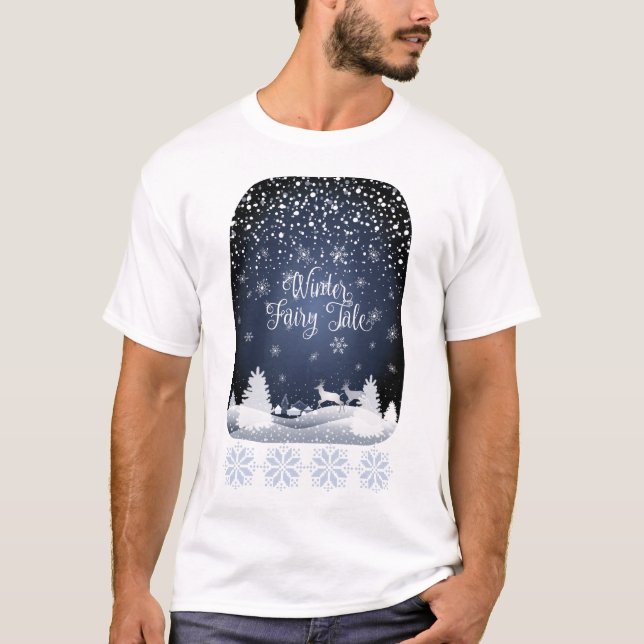 Camiseta 20XX Fada de inverno Fada de inverno SnowyLandscap (Frente)