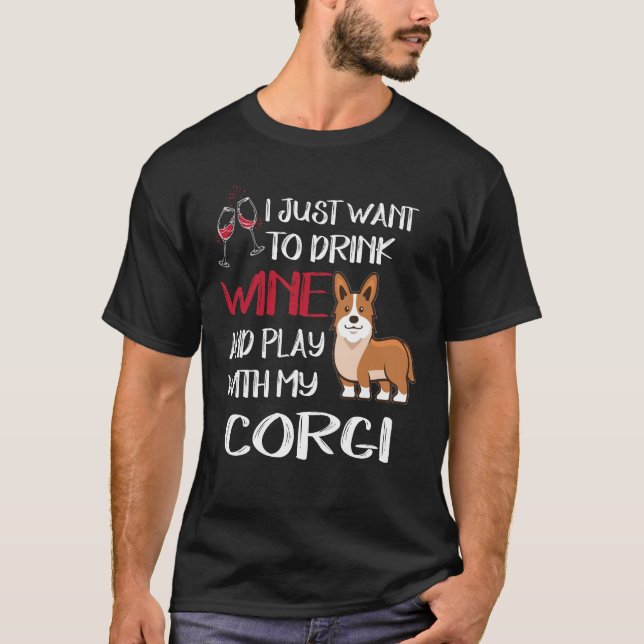 Camiseta 210 Quero Apenas Beber Vinho (Frente)
