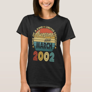 Camiseta 21 Anos De Idade Incrível Desde Março De 2002 21ru