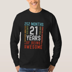 Camiseta 21 Anos E 252 Meses De Ser Um Incrível E Engraçado