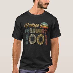 Camiseta 21 De Aniversário De Fevereiro De 2001 Homens Hom