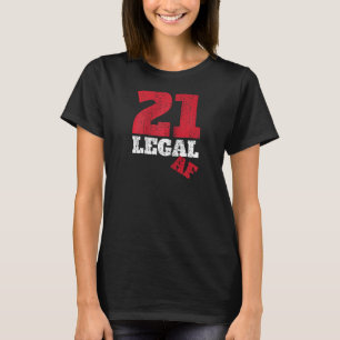Camiseta 21 Ofício I Happy Birthday 21 Bday Party Drinkin