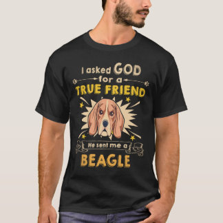 Camiseta 21 Perguntou a Deus - Amigo Verdadeiro - Um Beagle