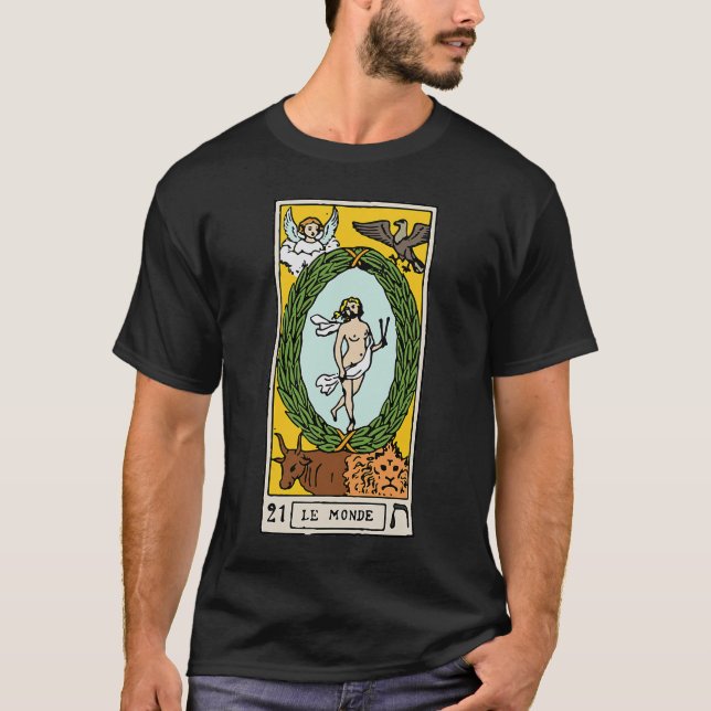 Camiseta 21 The World  Tarot Card (Frente)