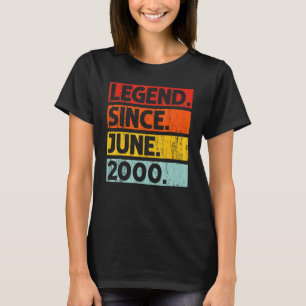 Camiseta 22ª Lenda De Aniversário Desde Junho De 2000 22 An