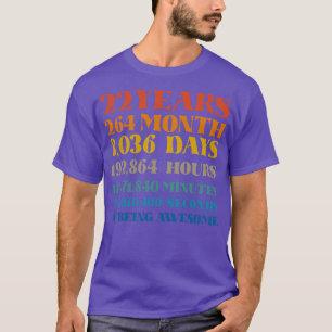 Camiseta 22º Aniversário 22 Anos de ser uma incrível Tshirt