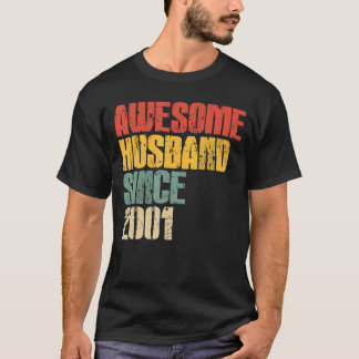 Camiseta 22º Aniversário de Casamento para Him Incrível Hus