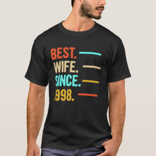 Camiseta 22º Aniversário do Casamento Melhor Esposa Desde 1