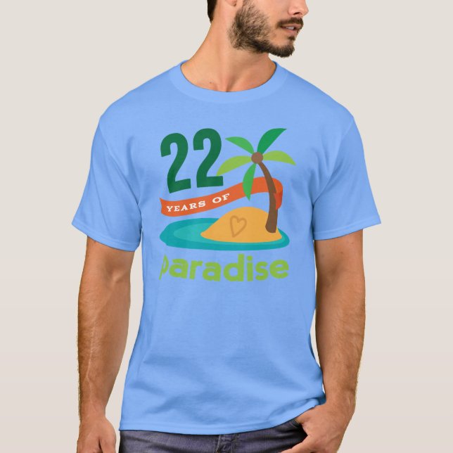 Camiseta 22º Aniversário Engraçado Presente Para Ela (Frente)