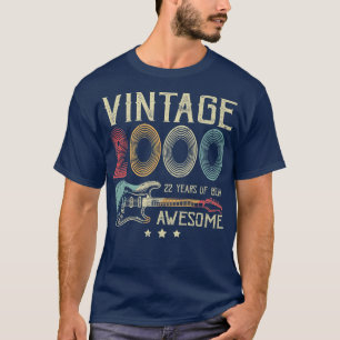 Camiseta 22º Aniversário Mulheres Mens Vintage Incrível 200