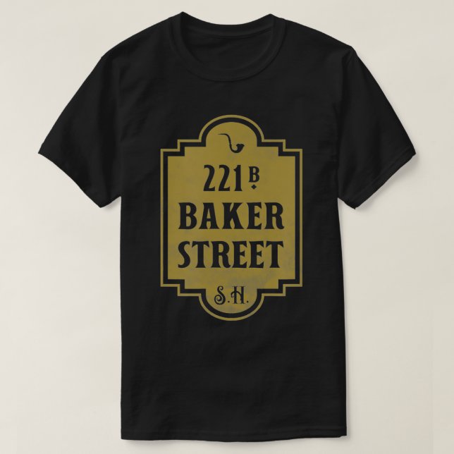 Camiseta 221b Baker Street [distressed]  (Frente do Design)