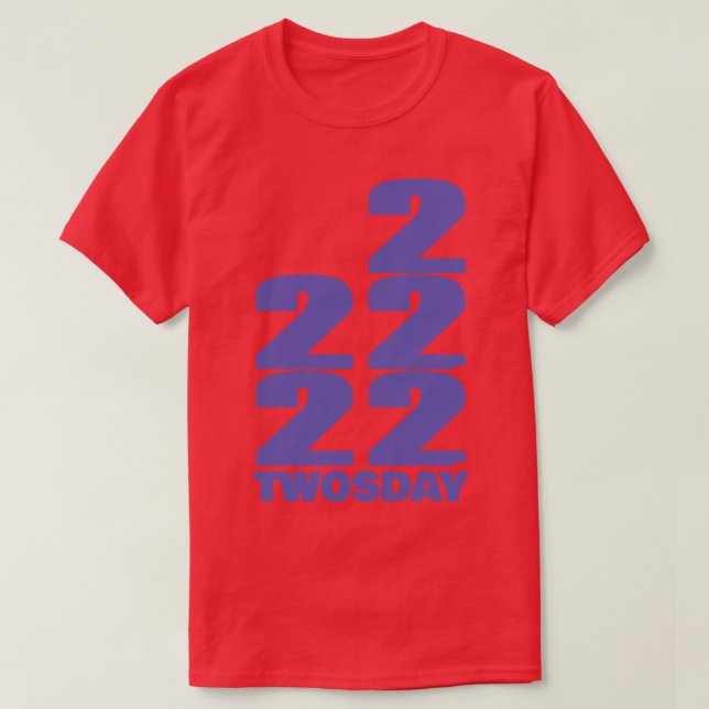 Camiseta 22222 Twosday em Tipografia Muito Peri (Frente do Design)