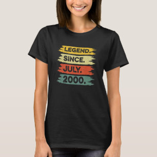 Camiseta 22.º aniversário da Legenda da Imagem Retroativa d