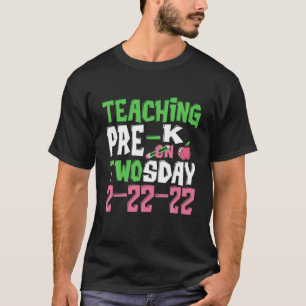 Camiseta 22-22-2022 Ensinando Pré-K No Ensino De Math Aka