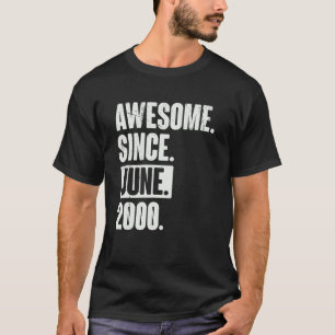 Camiseta 22 anos 22 anos Aniversário fantástico desde junho
