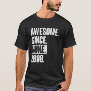 Camiseta 22 anos 22 anos Aniversário fantástico desde junho