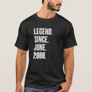 Camiseta 22 anos, 22 anos, lenda de aniversário desde junho