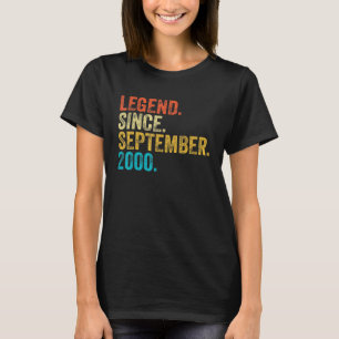 Camiseta 22 anos de idade de lenda de presente desde setemb