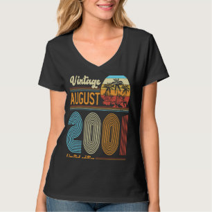 Camiseta 22 Anos De Idade Vintage Agosto De 2001 Mulheres M