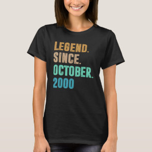 Camiseta 22 anos de lenda desde outubro de 2000 22º nascime