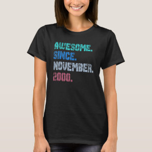Camiseta 22 Anos Engraçado Desde Novembro De 2000 22n