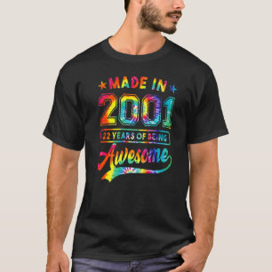 Camiseta 22 anos Tie Dye 22nd Birthday Women Girl Aweso