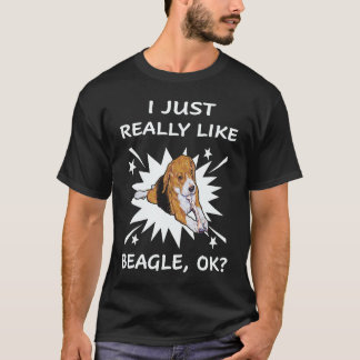 Camiseta 22 Eu Só Realmente Gosto de Beagle